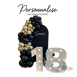 Formule déco personnalisée Ballons + Personnalisation 3D + Location Backdrop – Balloon Designer Concept Store