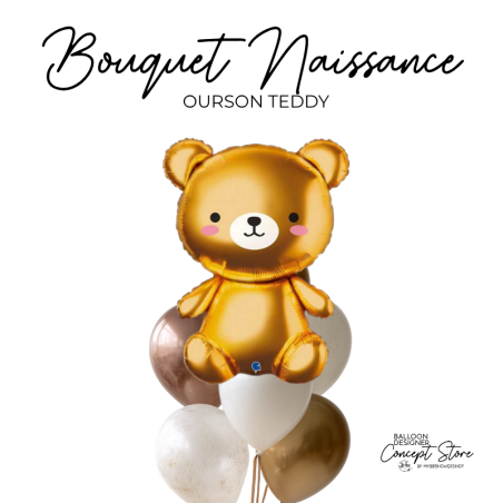 Bouquet de ballons Ourson Teddy – Crée ton bouquet personnalisé à offrir