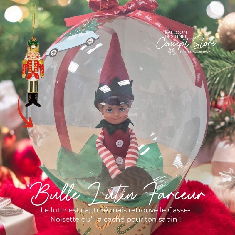 Cadeau Ballon Bulle de Noël Personnalisée