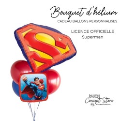 Bouquet de ballons Superman – Ballons personnalisés biodégradables & aluminium super-héros