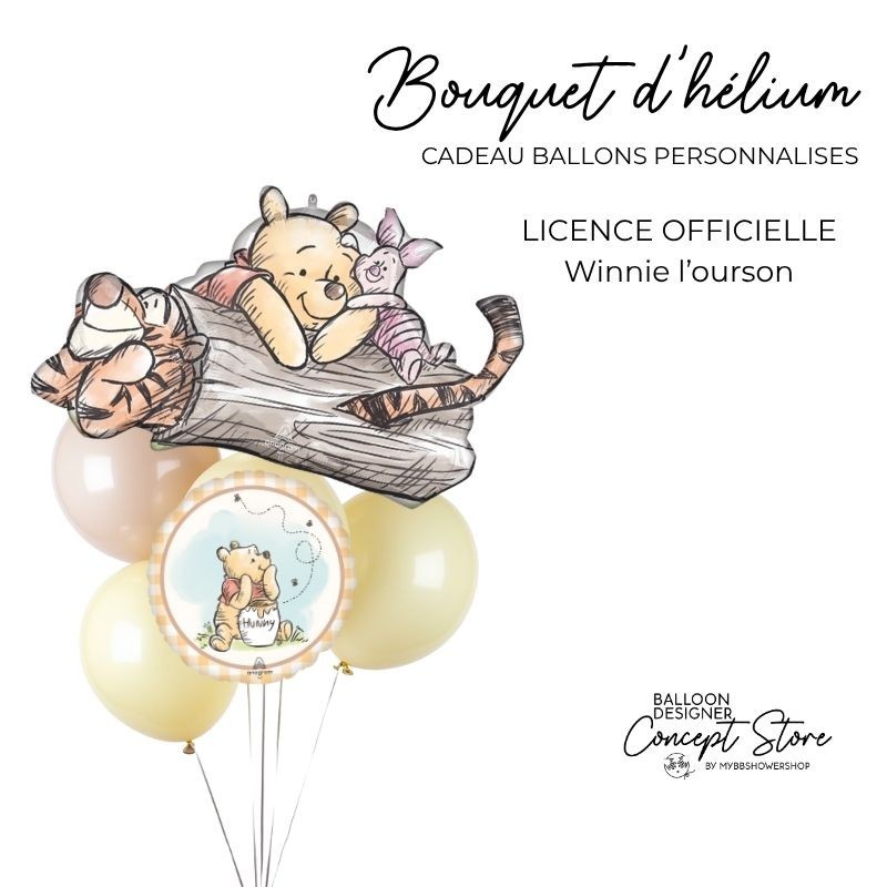Bouquet de ballons Winnie l’Ourson – Crée ton bouquet personnalisé à offrir Bouquet de ballons Winnie l’Ourson – Crée ton bouquet personnalisé à offrir