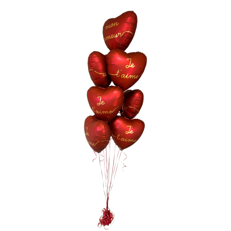 Bouquet Saint Valentin 10 Coeurs Rouge