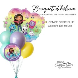 Bouquet de ballons Gabby’s Dollhouse – Crée ton bouquet personnalisé à offrir
