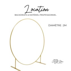 Location cerceau backdrop 2m – Retrait en concept store