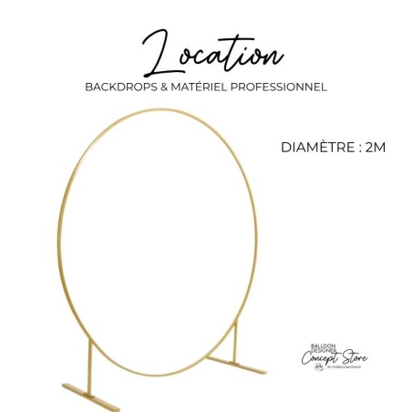 Location cerceau backdrop 2m – Retrait en concept store