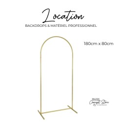 Location arche backdrop tissu 180 x 80 cm – Retrait en concept store