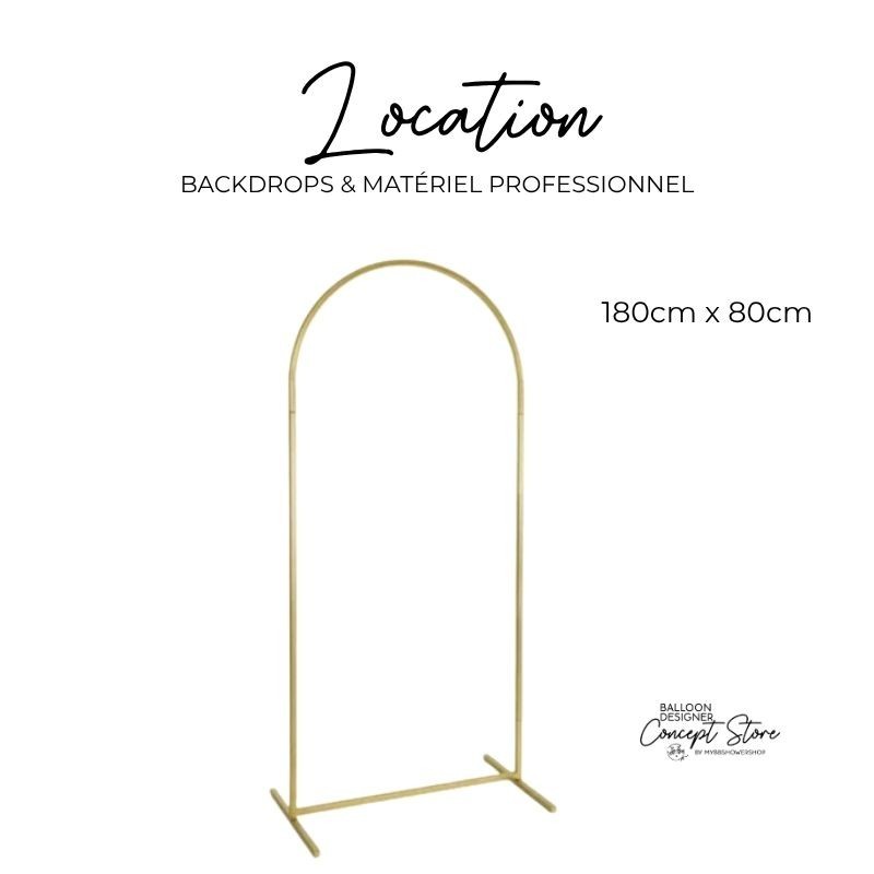Location arche backdrop tissu 180 x 80 cm – Retrait en concept store