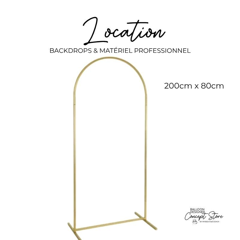 Location arche backdrop tissu 200x 80 cm – Retrait en concept store