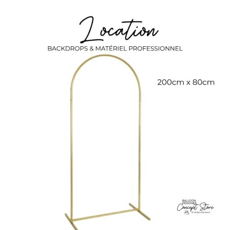 Location arche backdrop tissu 200x 80 cm – Retrait en concept store