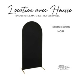 Location arche backdrop 180 x 80 cm avec housse noire – Retrait Concept Store