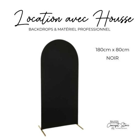 Location arche backdrop 180 x 80 cm avec housse noire – Retrait Concept Store